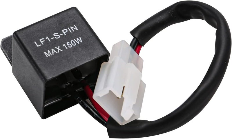 GLOFE (1) 2-Pin 12V Electronic LED Flasher Relay LF1-S-PIN MAX 150W Fix for Motorcycle Bike Scooter LED Turn Signal Bulbs Hyper Flash Issue - Image 4